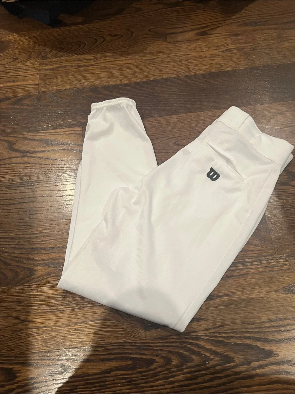 Wilson Men's White Baseball pants with Elastic Cuffs